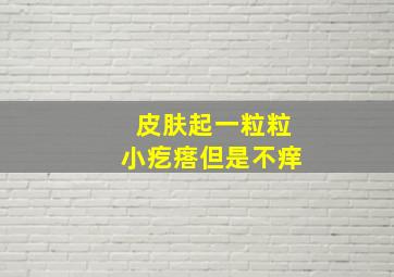 皮肤起一粒粒小疙瘩但是不痒