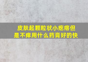 皮肤起颗粒状小疙瘩但是不痒用什么药膏好的快