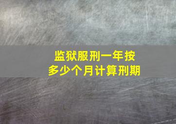 监狱服刑一年按多少个月计算刑期