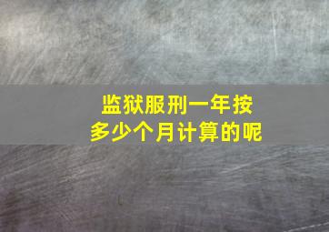 监狱服刑一年按多少个月计算的呢