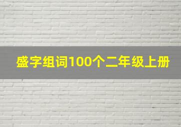 盛字组词100个二年级上册