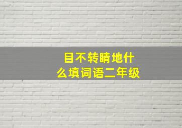 目不转睛地什么填词语二年级