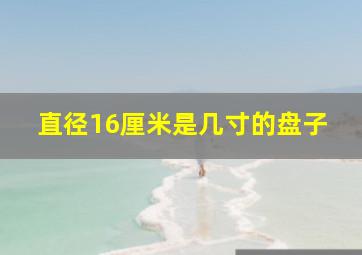 直径16厘米是几寸的盘子