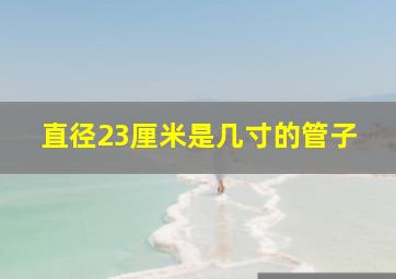 直径23厘米是几寸的管子