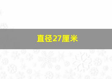 直径27厘米