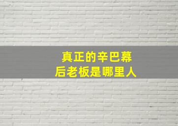 真正的辛巴幕后老板是哪里人