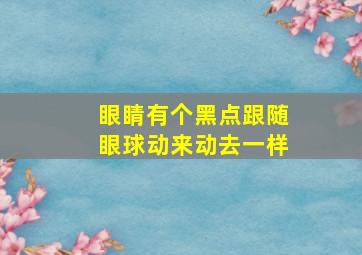 眼睛有个黑点跟随眼球动来动去一样