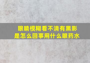 眼睛模糊看不清有黑影是怎么回事用什么眼药水