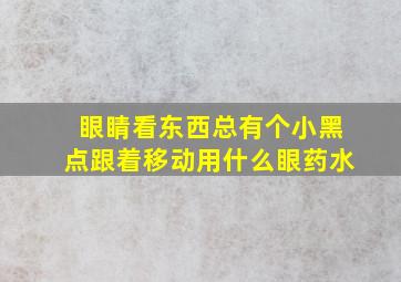 眼睛看东西总有个小黑点跟着移动用什么眼药水