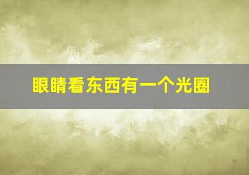 眼睛看东西有一个光圈