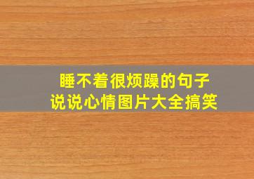 睡不着很烦躁的句子说说心情图片大全搞笑