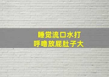 睡觉流口水打呼噜放屁肚子大