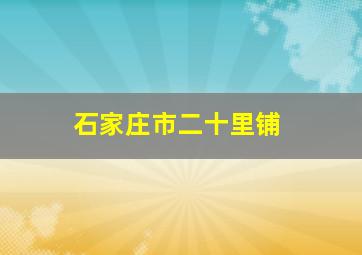 石家庄市二十里铺