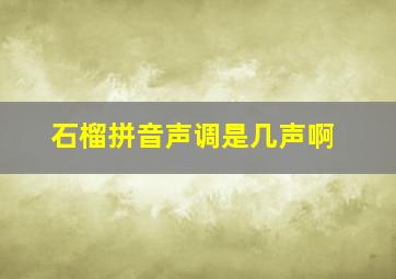 石榴拼音声调是几声啊