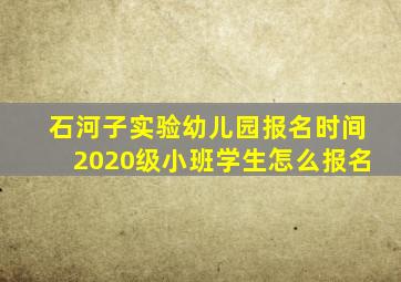 石河子实验幼儿园报名时间2020级小班学生怎么报名