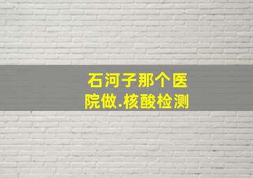 石河子那个医院做.核酸检测