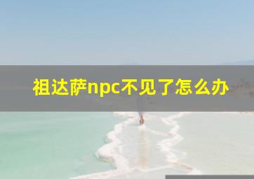 祖达萨npc不见了怎么办