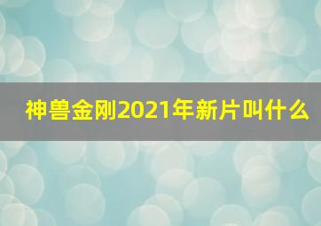 神兽金刚2021年新片叫什么