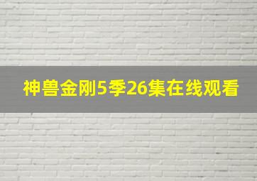 神兽金刚5季26集在线观看