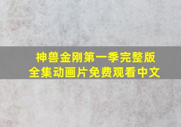 神兽金刚第一季完整版全集动画片免费观看中文