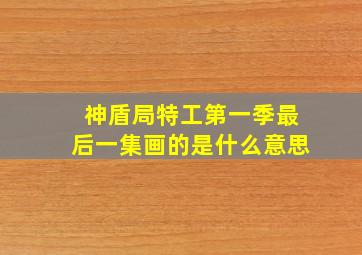 神盾局特工第一季最后一集画的是什么意思