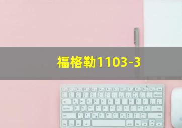 福格勒1103-3