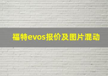 福特evos报价及图片混动