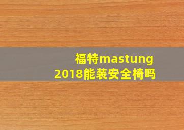 福特mastung2018能装安全椅吗