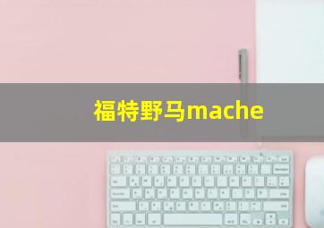 福特野马mache