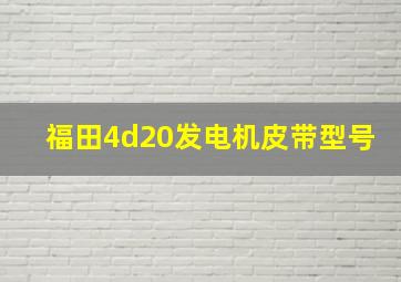 福田4d20发电机皮带型号