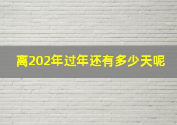 离202年过年还有多少天呢