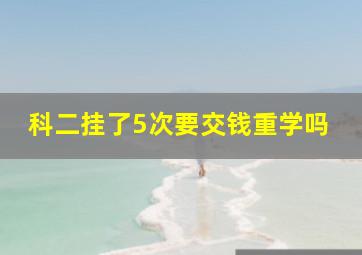 科二挂了5次要交钱重学吗