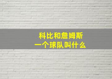 科比和詹姆斯一个球队叫什么