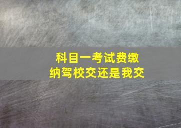 科目一考试费缴纳驾校交还是我交