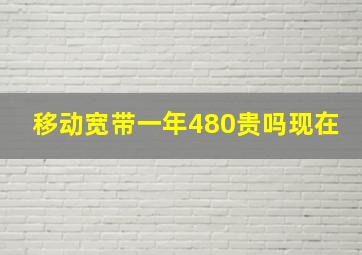 移动宽带一年480贵吗现在