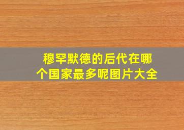 穆罕默德的后代在哪个国家最多呢图片大全