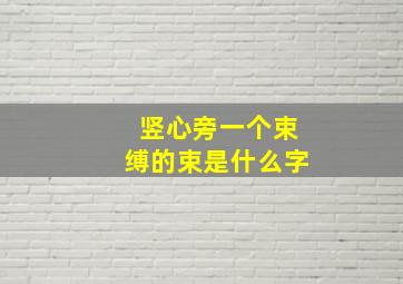 竖心旁一个束缚的束是什么字