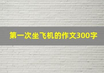 第一次坐飞机的作文300字