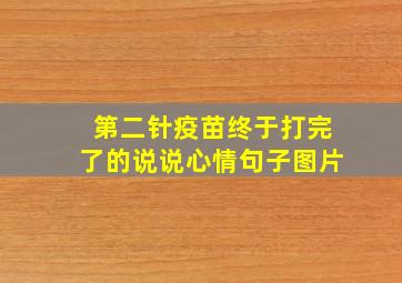 第二针疫苗终于打完了的说说心情句子图片