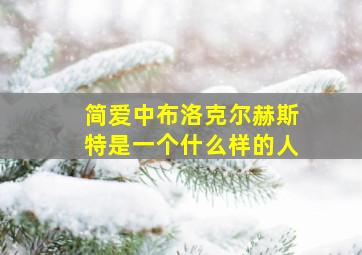 简爱中布洛克尔赫斯特是一个什么样的人