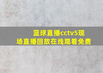 篮球直播cctv5现场直播回放在线观看免费