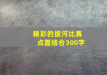 精彩的拔河比赛点面结合300字