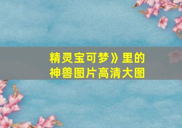 精灵宝可梦》里的神兽图片高清大图