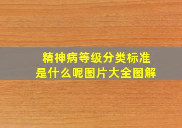 精神病等级分类标准是什么呢图片大全图解