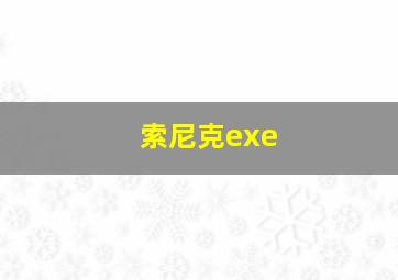 索尼克exe