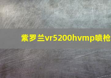 紫罗兰vr5200hvmp喷枪