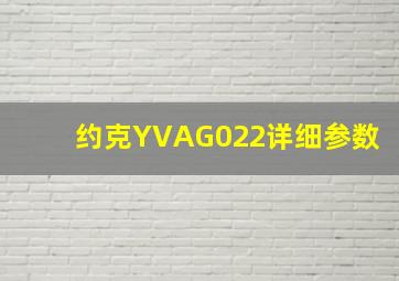 约克YVAG022详细参数