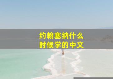 约翰塞纳什么时候学的中文