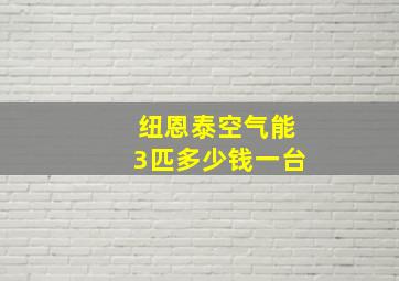 纽恩泰空气能3匹多少钱一台