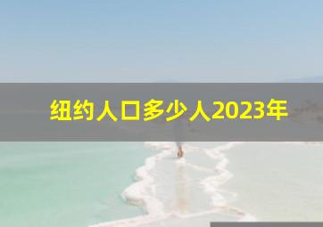 纽约人口多少人2023年